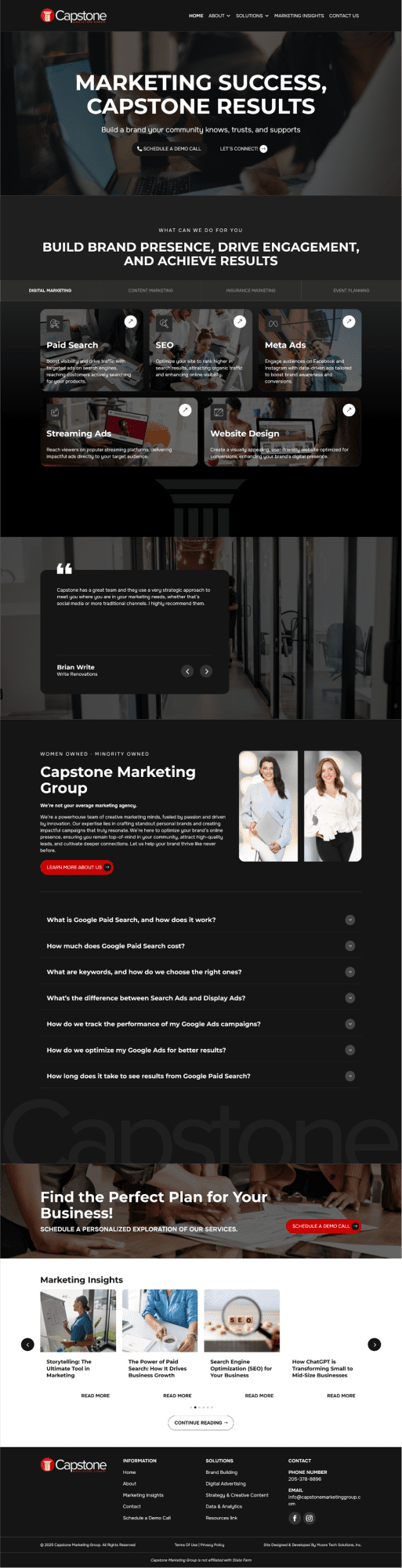 Capstone marketing web
